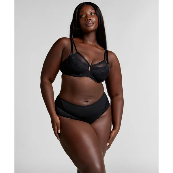 Culotte brésilienne Jocelyn taille haute - Noir