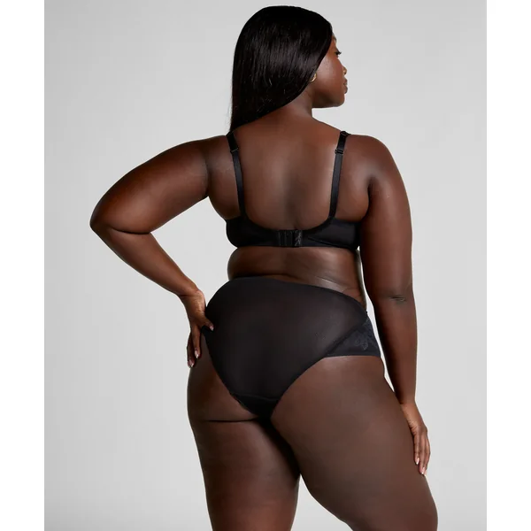 Culotte brésilienne Jocelyn taille haute - Noir