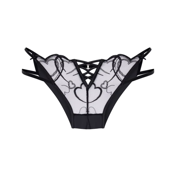 Culotte brésilienne échancrée Olivia - Noir