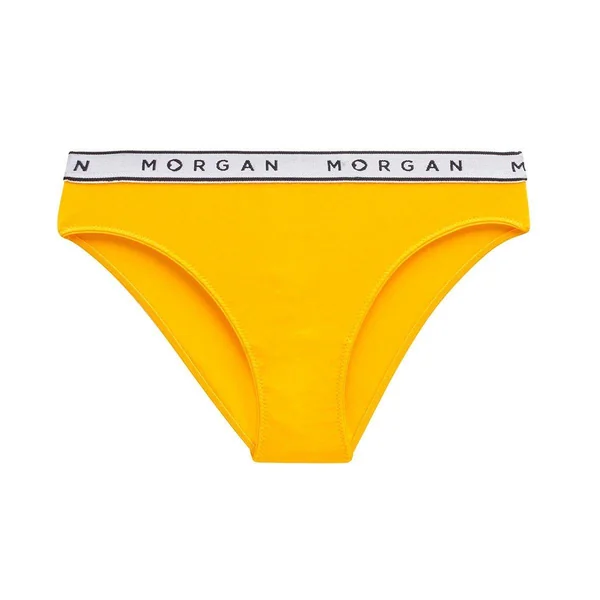 Culotte classique en coton Jaune avec ceinture siglée Morgan Lingerie Morgan Lingerie