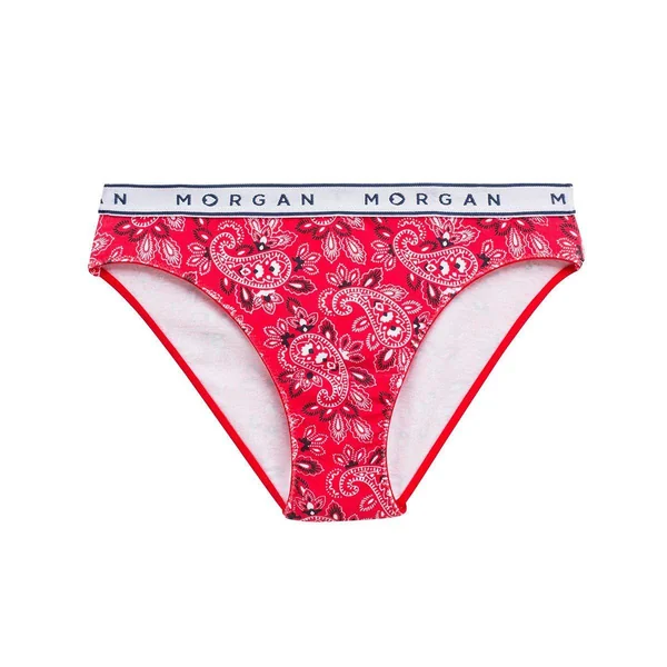 Culotte classique en coton Rouge à imprimé graphique Morgan Lingerie Morgan Lingerie