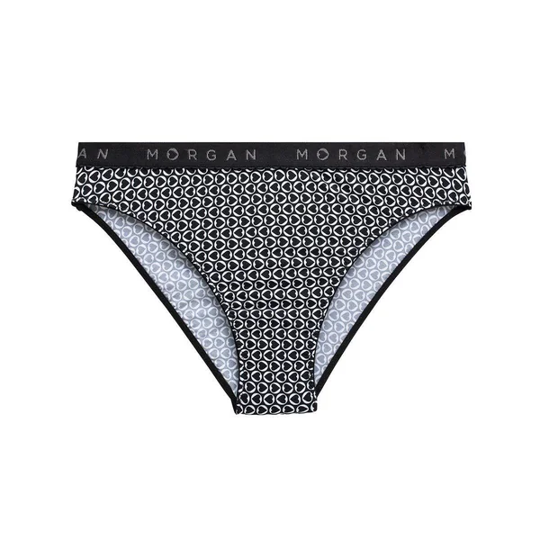 Culotte classique Noire à imprimé cœur Morgan Lingerie Morgan Lingerie