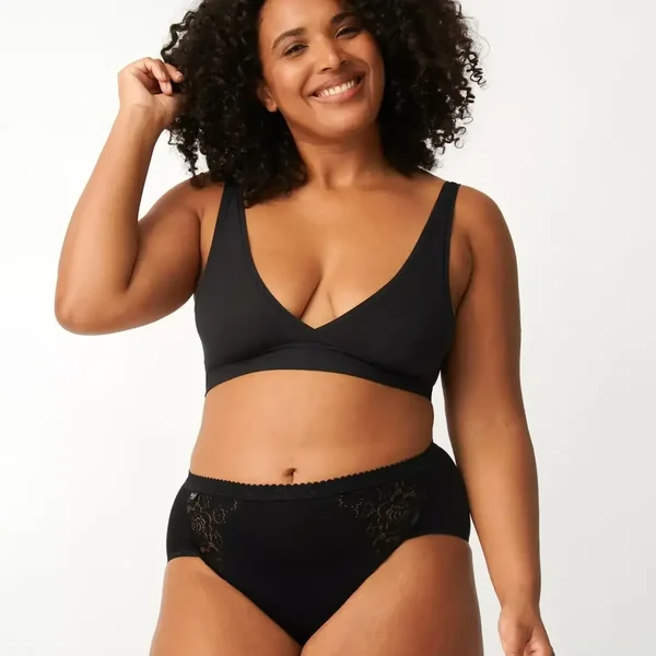 Culotte classique Sloggi Chic Noire en coton Sloggi