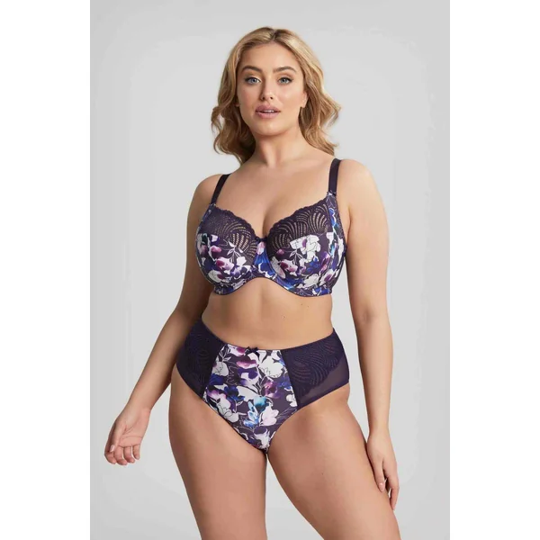 Culotte classique à Broderie et Imprimés Floraux - Sculptresse - Violette Sculptresse