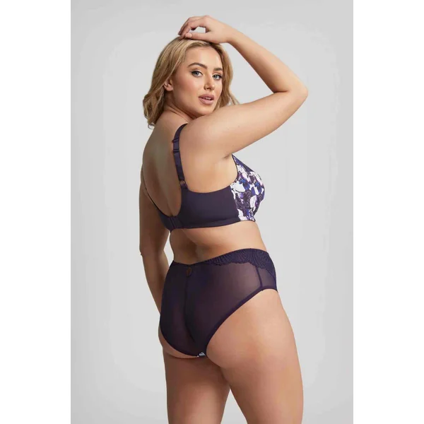 Culotte classique à Broderie et Imprimés Floraux - Sculptresse - Violette Sculptresse