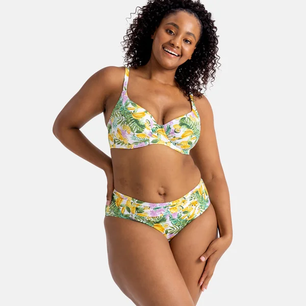 Culotte de bain - Blanc imprimé Dorina Maillots