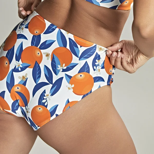 Culotte de bain - Blanc/Orange Panache Maillot