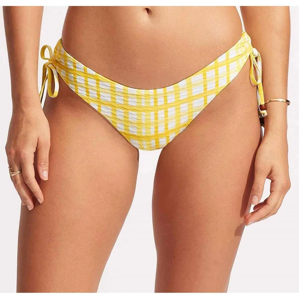Culotte de bain nouettes - Jaune Amalfi Check Seafolly
