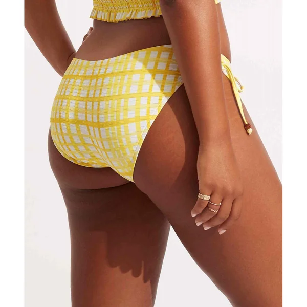 Culotte de bain nouettes - Jaune Amalfi Check Seafolly