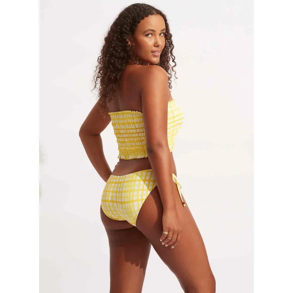 Culotte de bain nouettes - Jaune Amalfi Check Seafolly