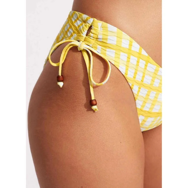 Culotte de bain nouettes - Jaune Amalfi Check Seafolly