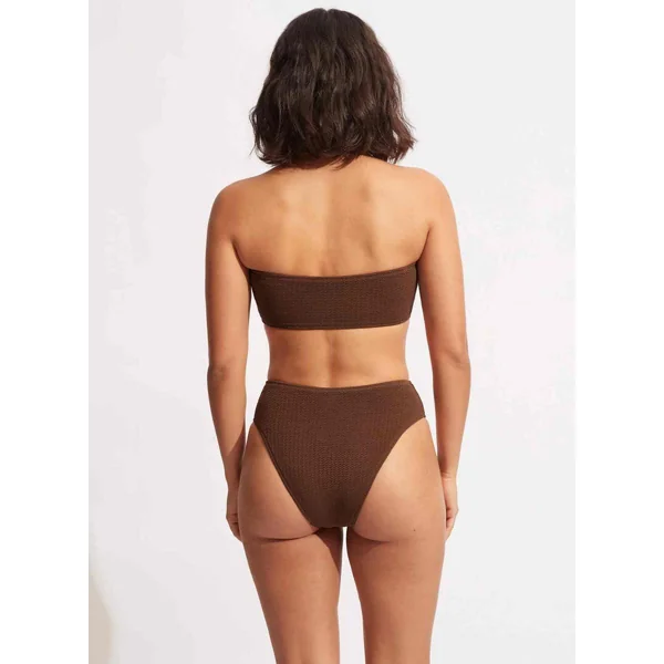 Culotte de bain taille haute - Marron Sea Dive Seafolly