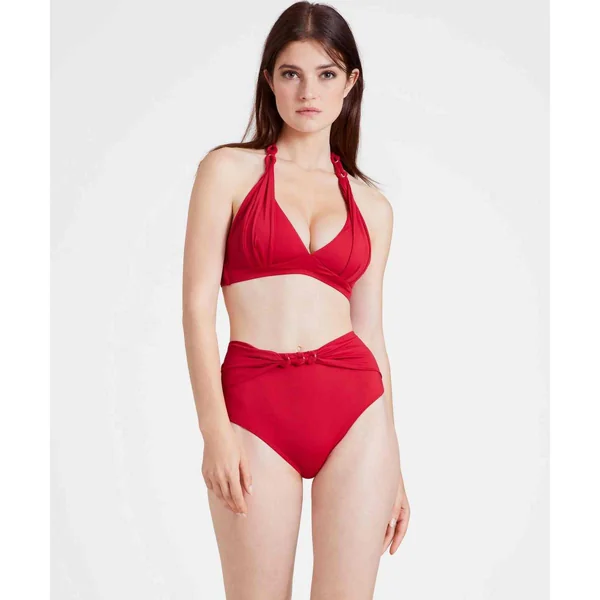 Culotte de bain taille haute rouge Aubade Maillots Ocean Cruise Aubade Maillots