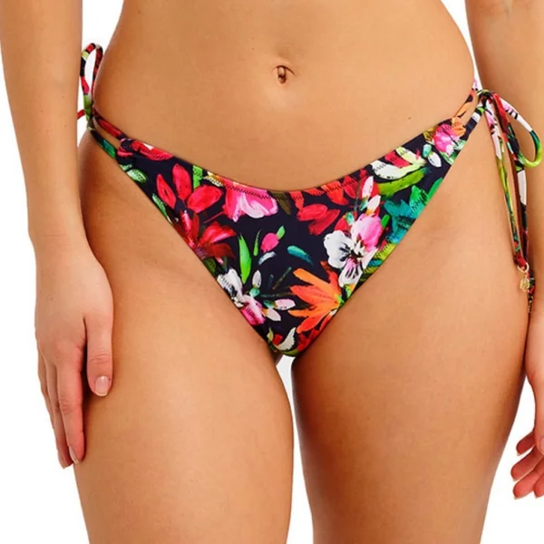 Culotte de bain échancrée bleu marine Freya Maillots