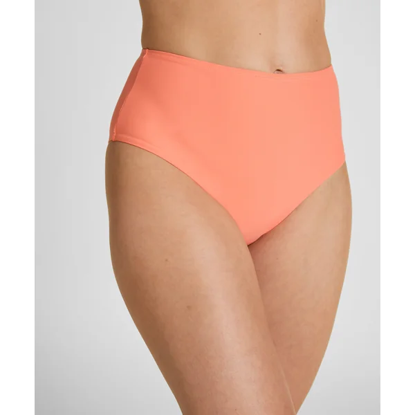 Culotte de Bikini Taille Haute Gainante Luxe - Orange