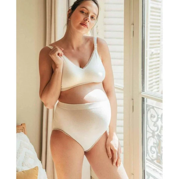 Culotte de grossesse Blanc - Cache Coeur ORGANIC en coton Cache Coeur