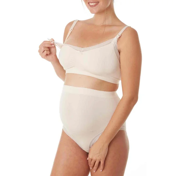 Culotte de grossesse maxi rose Cache Coeur Lingerie Milk en viscose Cache Coeur
