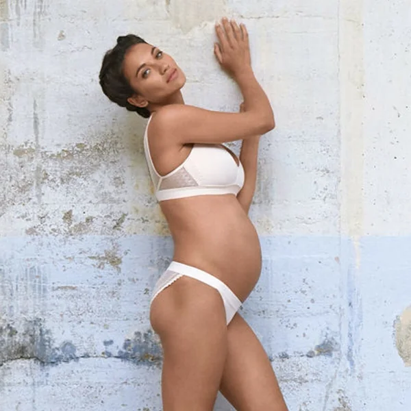 Culotte de grossesse taille basse - rose Cache Coeur