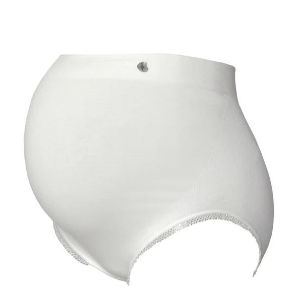Culotte de grossesse taille haute - blanc en coton Cache Coeur