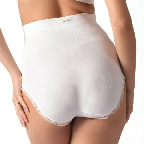 Culotte de grossesse taille haute - blanc en coton Cache Coeur