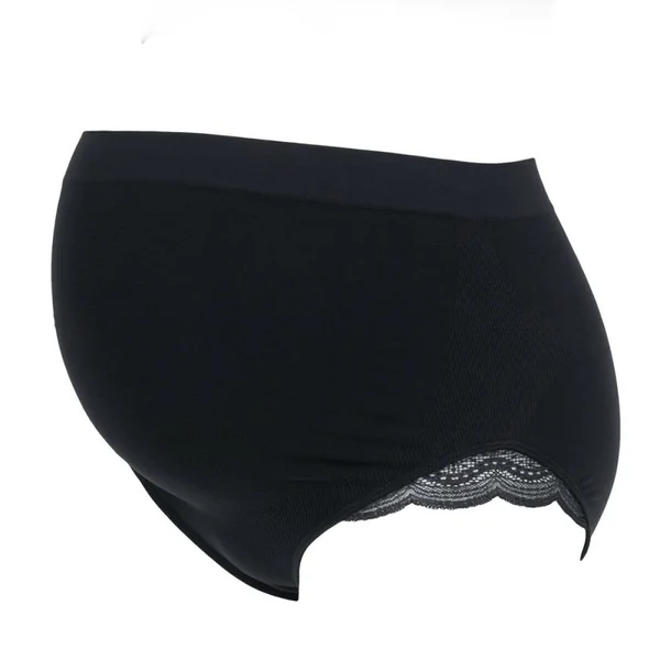 Culotte de grossesse taille haute - noir en viscose Cache Coeur