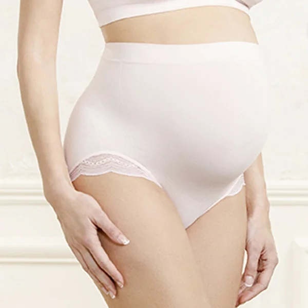 Culotte de grossesse taille haute - rose en viscose Cache Coeur