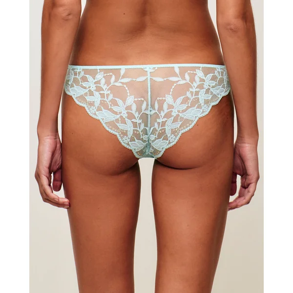 Culotte en dentelle florale avec fil lurex doré