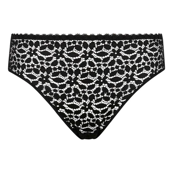 Culotte en dentelle florale - Noir Dim