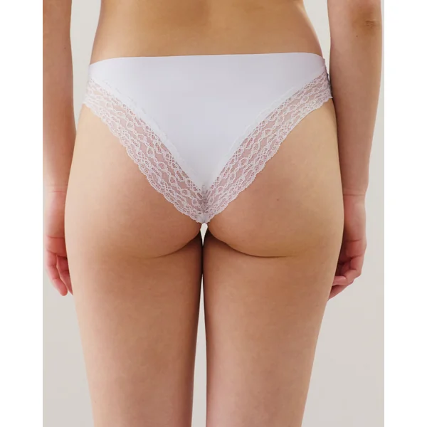 Culotte en microfibre et dentelle