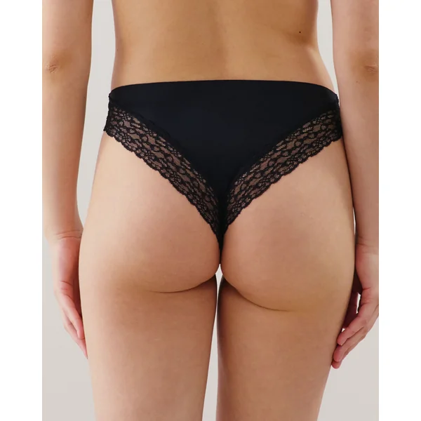 Culotte en microfibre et dentelle