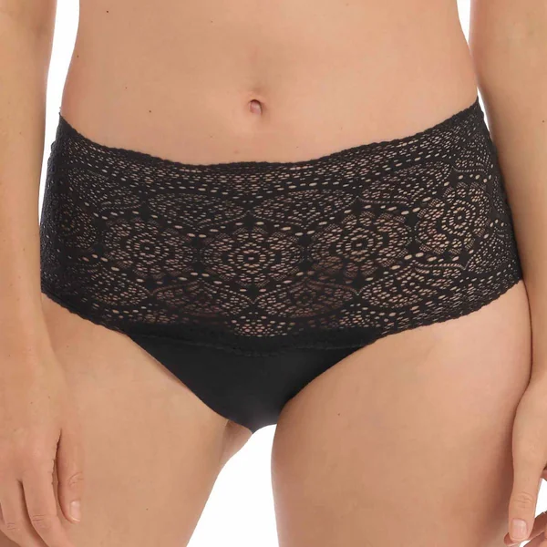 Culotte haute dentelle stretch invisible - Noir Fantasie