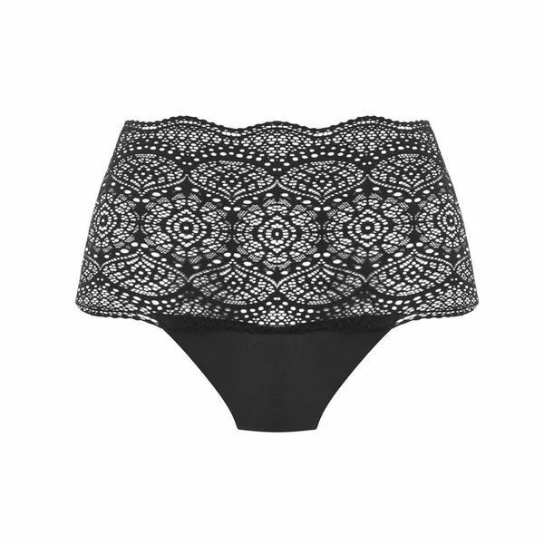 Culotte haute dentelle stretch invisible - Noir Fantasie