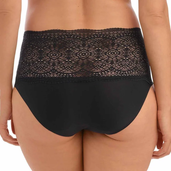 Culotte haute dentelle stretch invisible - Noir Fantasie