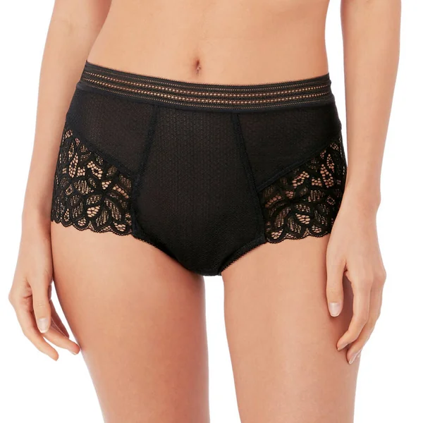 Culotte haute RAFFINE Noire Wacoal lingerie