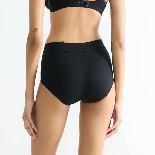 Culotte maxi noire en coton Sloggi