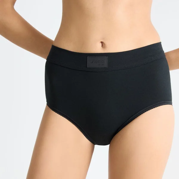 Culotte maxi noire en coton Sloggi