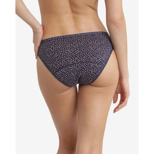 Culotte menstruelle bio flux abondant - Bleu en coton Dim
