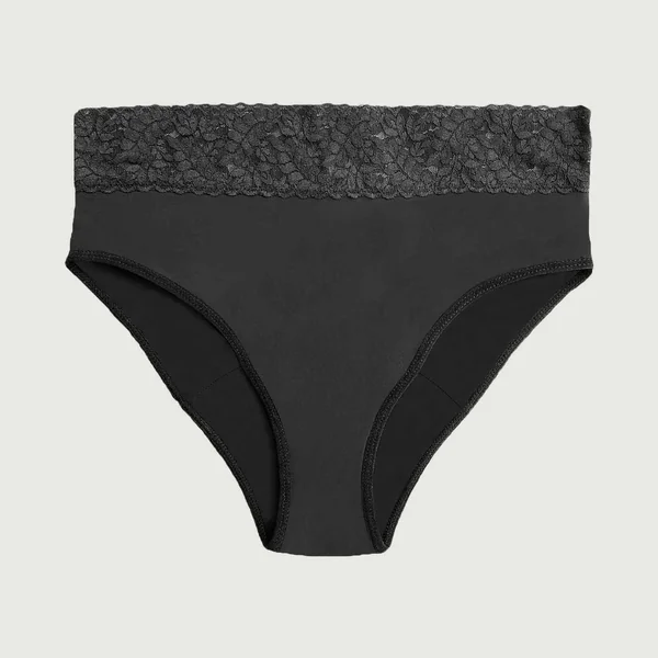 Culotte Menstruelle flux moyen et abondant Flux Undies Bikini noir Flux Undies