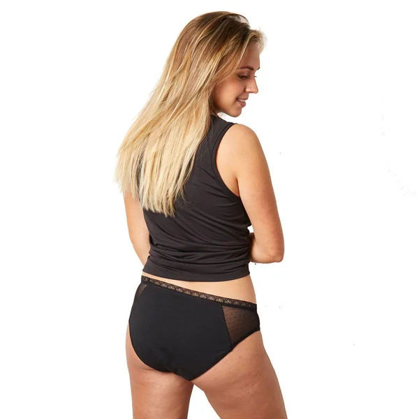 Culotte Menstruelle - Noire Pomm Poire FRIDA en coton Pomm Poire
