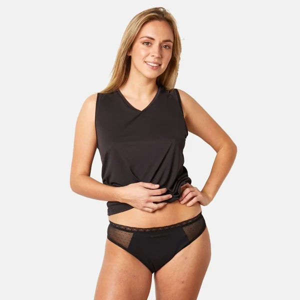 Culotte Menstruelle - Noire Pomm Poire FRIDA en coton Pomm Poire