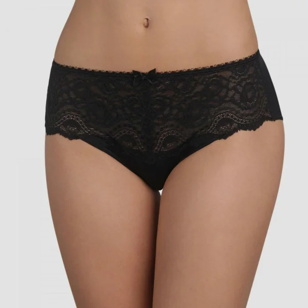 Culotte midi noire Flower Elegance Playtex Flower Elegance