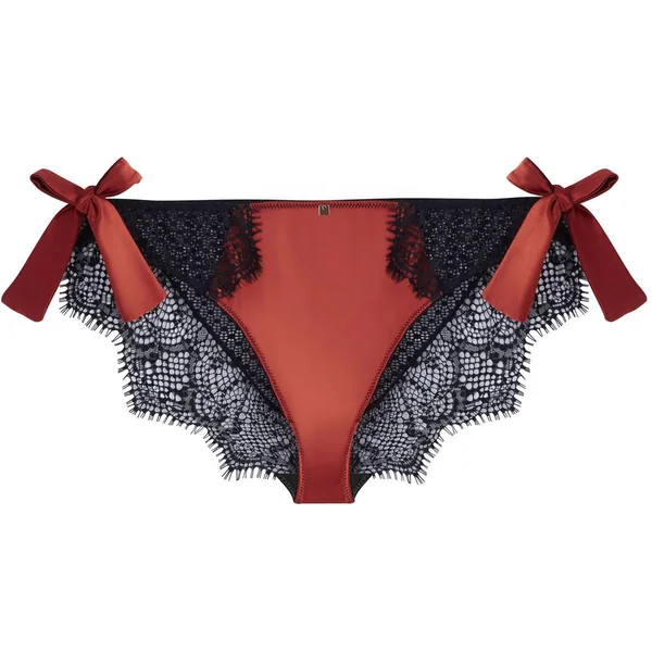 Culotte noir/cuivre Impertinente CAMILLE CERF & POMM'POIRE - noir en dentelle Camille Cerf x Pomm Poire