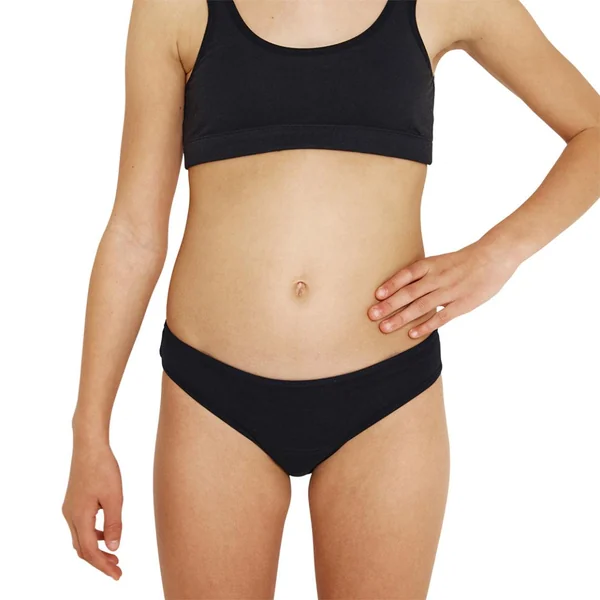 Culotte pour règles Athena fille noir en coton Athéna