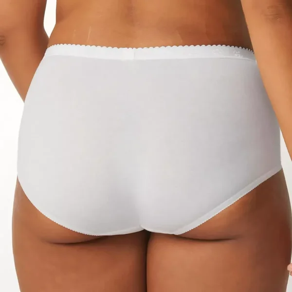 Culotte taille haute blanche sloggi Chic Maxi WHITE en coton Sloggi