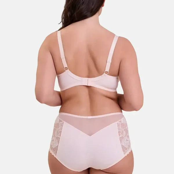 Culotte taille haute détails en dentelle - Rose Sans Complexe CAPUCINE