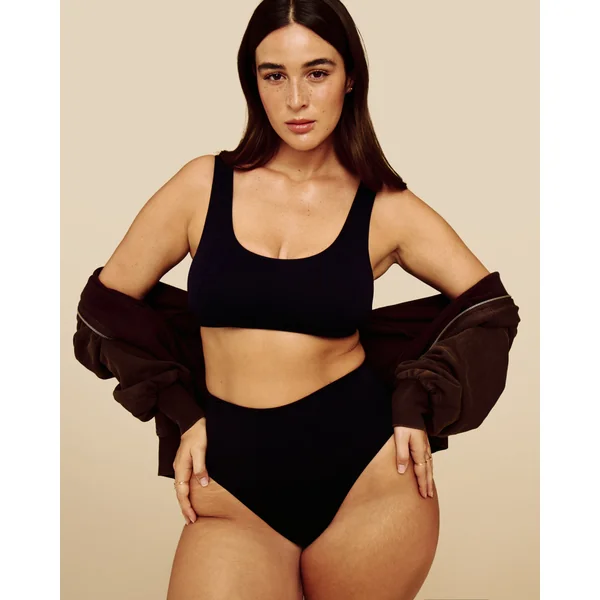 Culotte taille haute en microfibre