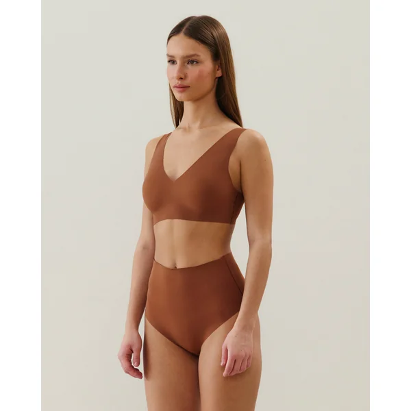 Culotte taille haute en microfibre