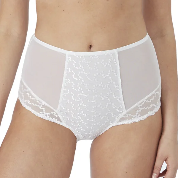Culotte taille haute Fantasie blanche en nylon Fantasie