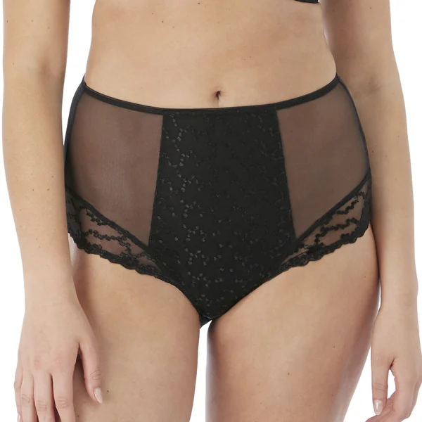 Culotte taille haute Fantasie noire en nylon Fantasie