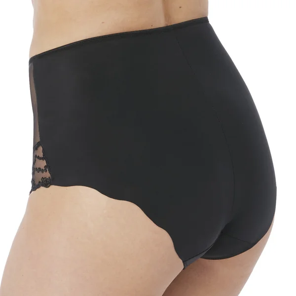 Culotte taille haute Fantasie noire en nylon Fantasie